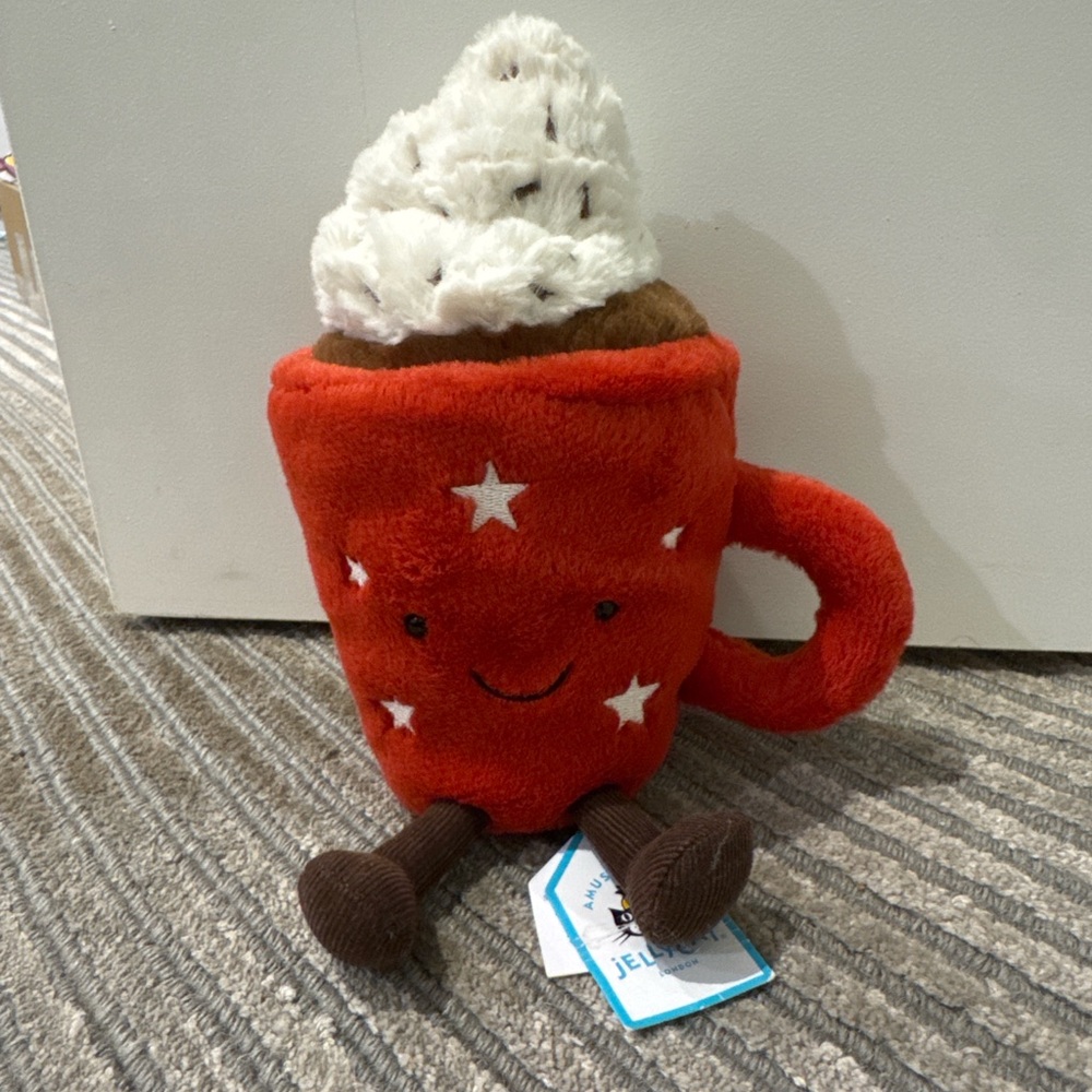 Jellycat Amuseables Red Hot Chocolate Plush – New With Tags